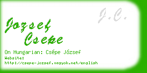 jozsef csepe business card