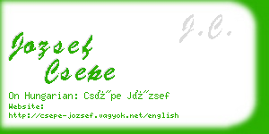 jozsef csepe business card